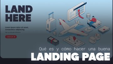 Landing page de una campaña publicitaria mostrada en notebook y celular