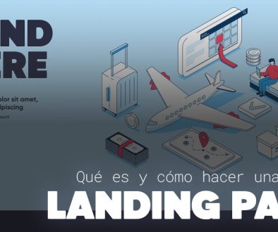 Landing page de una campaña publicitaria mostrada en notebook y celular