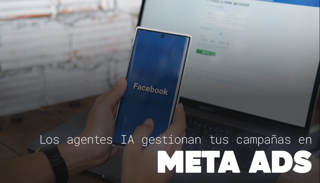 IA en Meta Ads gestionando una campaña publicitaria en una pantalla de escritorio